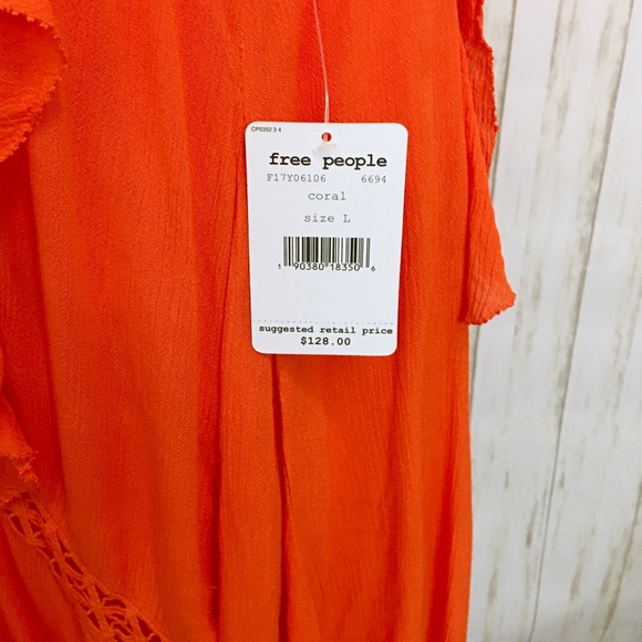 Free People Priscilla Ruffled Crochet-Trim Dress - Picture 6 of 8